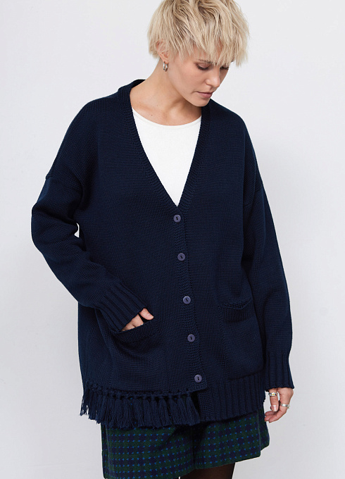 Жакет жен. 370243.15303.9600N Тёмно синий  (4)