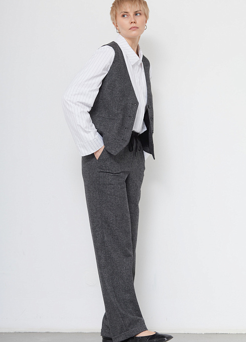 Брюки жен. 324259.11312.8201M Серый меланж (3)