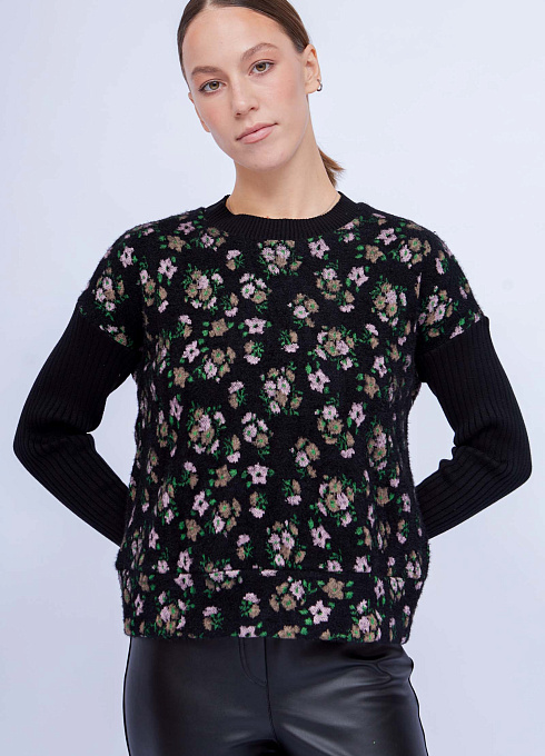 Джемпер комбинированный женский,  многоцветный цвет