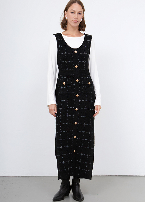 Сарафан из букле  женское,  чёрный цвет
