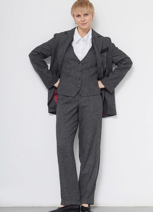 Жилет жен. 388239А.11312.8201M Серый меланж (1)