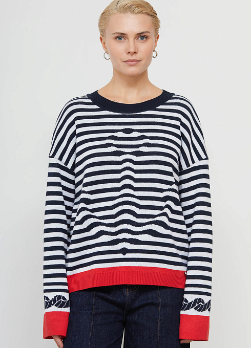 Джемпер жен. 310561.33303.9601S Сине-белый (4)