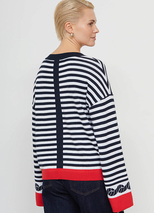 Джемпер жен. 310561.33303.9601S Сине-белый (3)