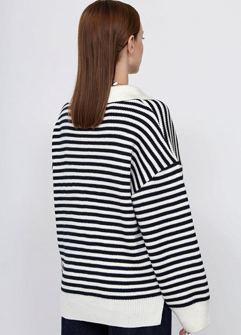 Джемпер жен. 310541.01303.9407S Сине-молочный  (1)