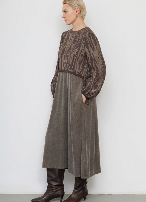 Платье жен. 360271.33312.3406YM Темно-бежевый (3)