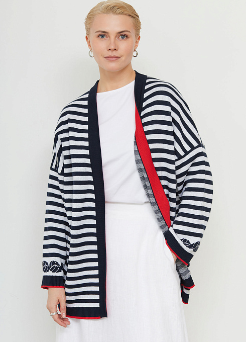 Жакет жен. 370249.33303.9601S Сине-белый (1)