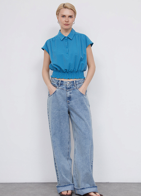 Блуза жен. 311150.03312.1316P Бирюзовый (2)