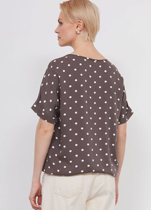 Блуза жен. 317496Г.11312.1107D Шоколадно-молочный (1)