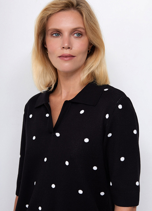 Джемпер жен. 310447.33303.8202D Чёрно-белый  (1)