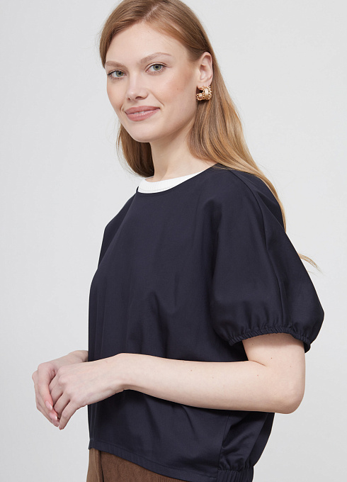 Блузка жен. 318164.11312.9600N Т.синий  (5)