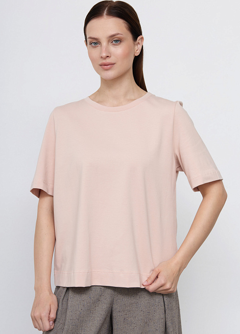 Футболка оверсайз базовая женский, розовый цвет