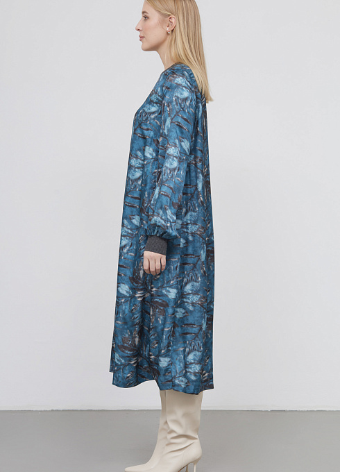 Платье жен. 360302ГМот.03312.8677F серо-голубой  (4)