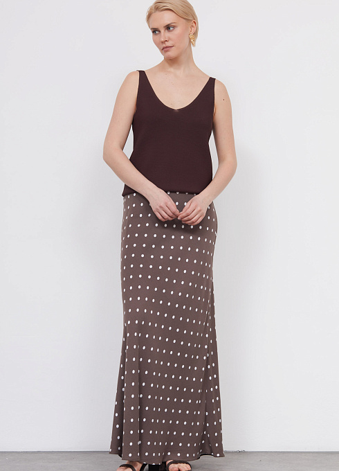 Юбка жен. 358350.11312.1107D Шоколадно-молочный (2)