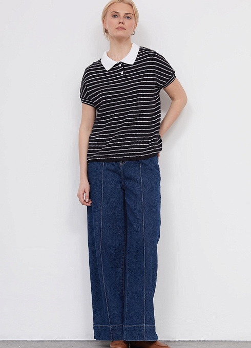 Джемпер жен. 310557.33303.0282S Бело-чёрный (2)