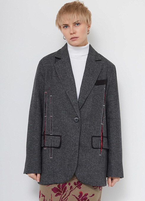 Жакет жен. 378376.11312.8201M Серый меланж (5)