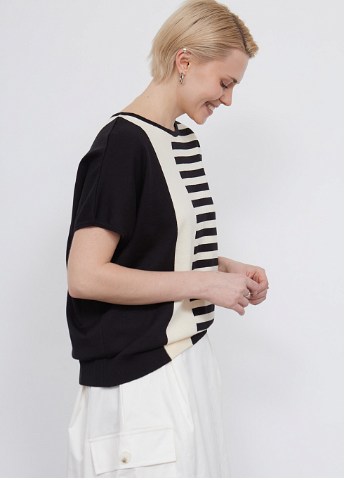 Джемпер жен. 310556.33303.0782S Чёрно-белый (4)