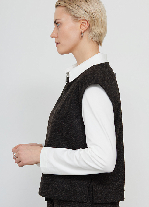 Жилет жен. 387912А.11313.8211M Коричневый меланж (4)