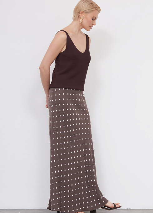 Юбка жен. 358350.11312.1107D Шоколадно-молочный (3)