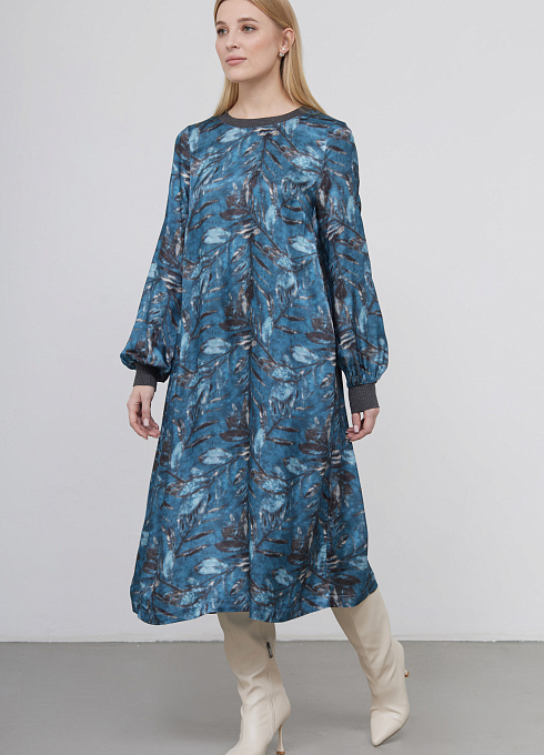 Платье жен. 360302ГМот.03312.8677F серо-голубой  (3)