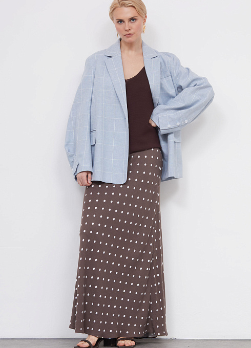 Юбка жен. 358350.11312.1107D Шоколадно-молочный (5)