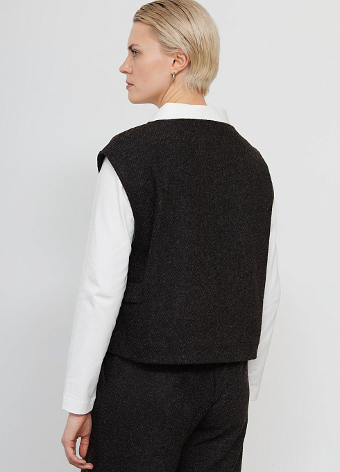 Жилет жен. 387912А.11313.8211M Коричневый меланж (5)