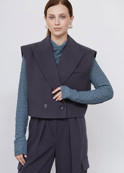 Жилет жен. 388322.11312.7600N Тёмно-серый (3)