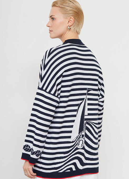 Жакет жен. 370249.33303.9601S Сине-белый (3)