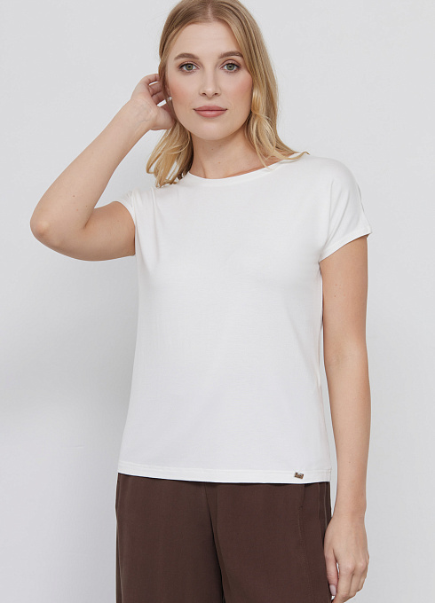 Футболка из вискозы для женщины,  белый цвет