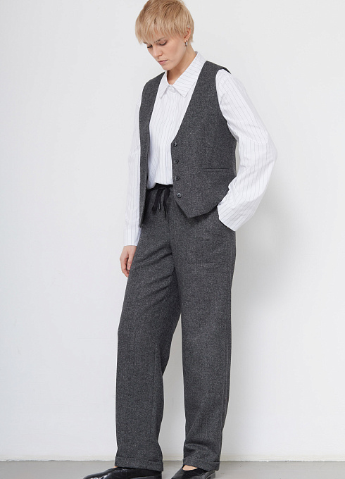 Брюки жен. 324259.11312.8201M Серый меланж (2)