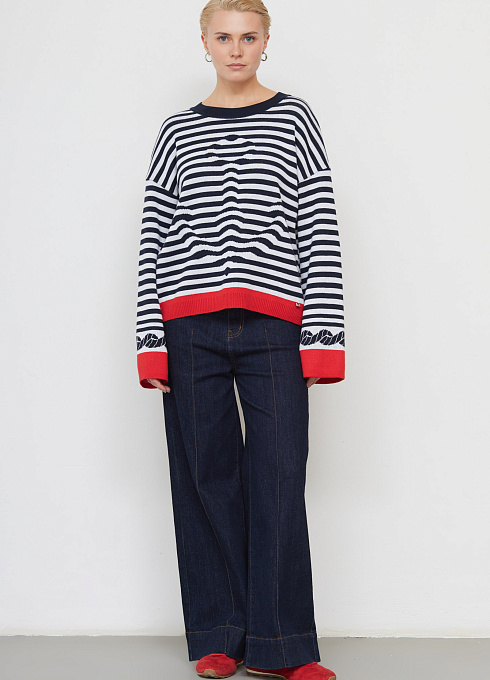 Джемпер оверсайз с принтом оп-арт женский, многоцветный цвет