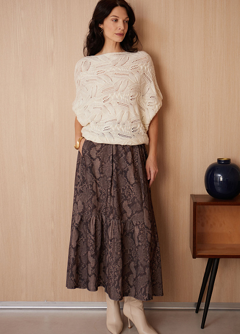 Юбка с анималистичным принтом женская, многоцветный цвет