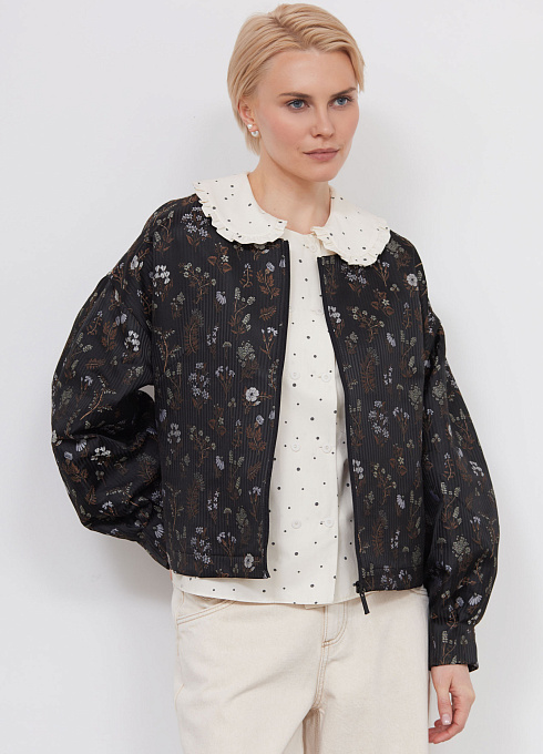 Жакет с цветочным рисунком женский,  многоцветный цвет
