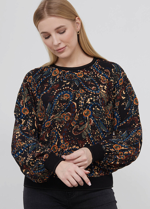 Блуза с принтом пейсли женский,  многоцветный цвет