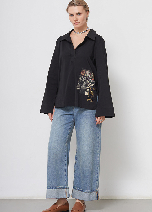 Блуза жен. 311086Б.03312.8200Е Черный (1)