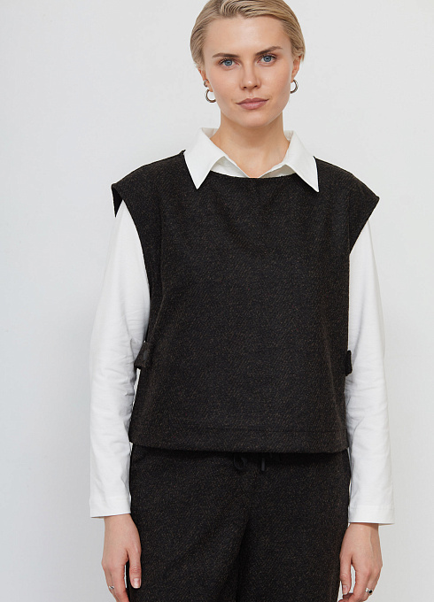 Жилет жен. 387912А.11313.8211M Коричневый меланж (2)