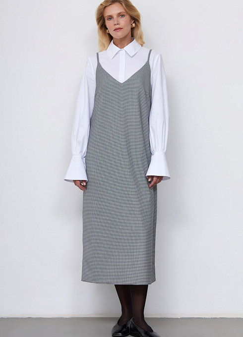 Платье-комбинация из поливискозы женское,  многоцветный цвет