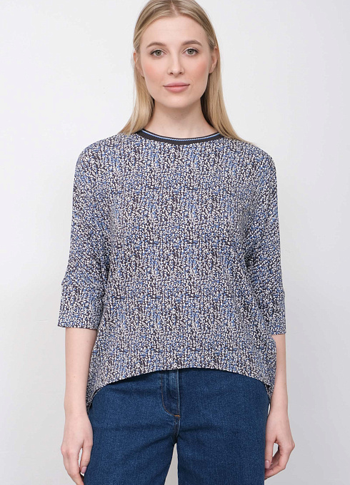 Блузка oversize комбинированная женский,  многоцветный цвет